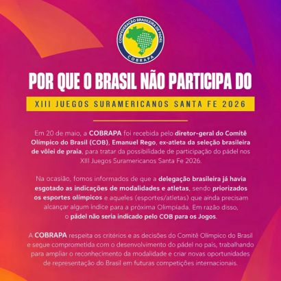 Por que o Brasil não participa do XIII Juegos Suramericanos Santa Fe 2026? 🇧🇷