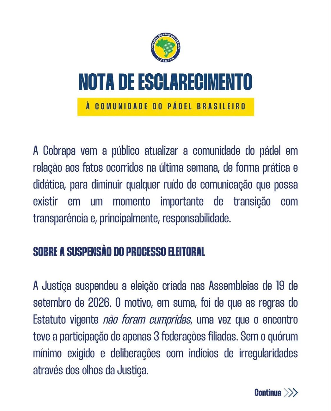 NOTA DE ESCLARECIMENTO