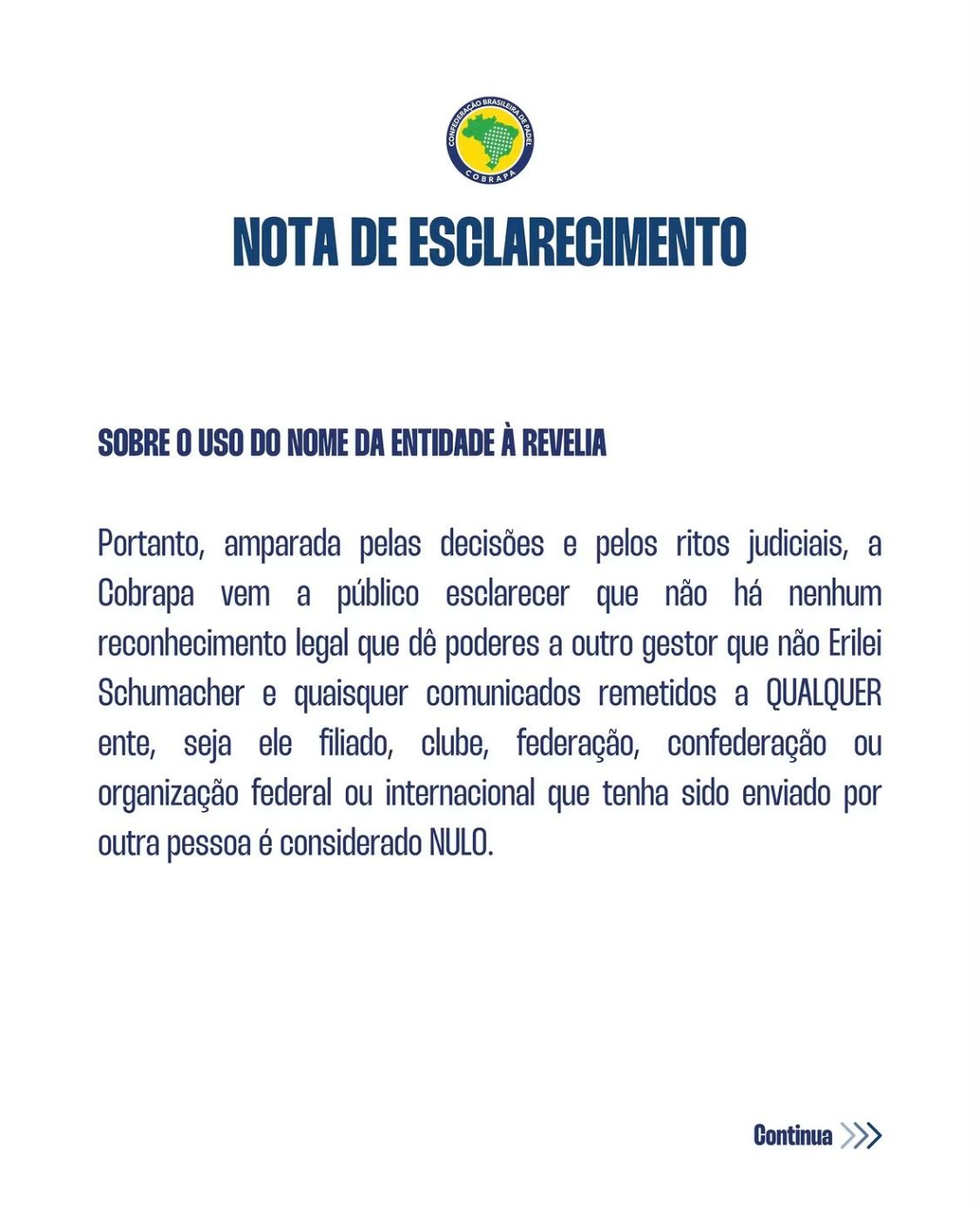 NOTA DE ESCLARECIMENTO