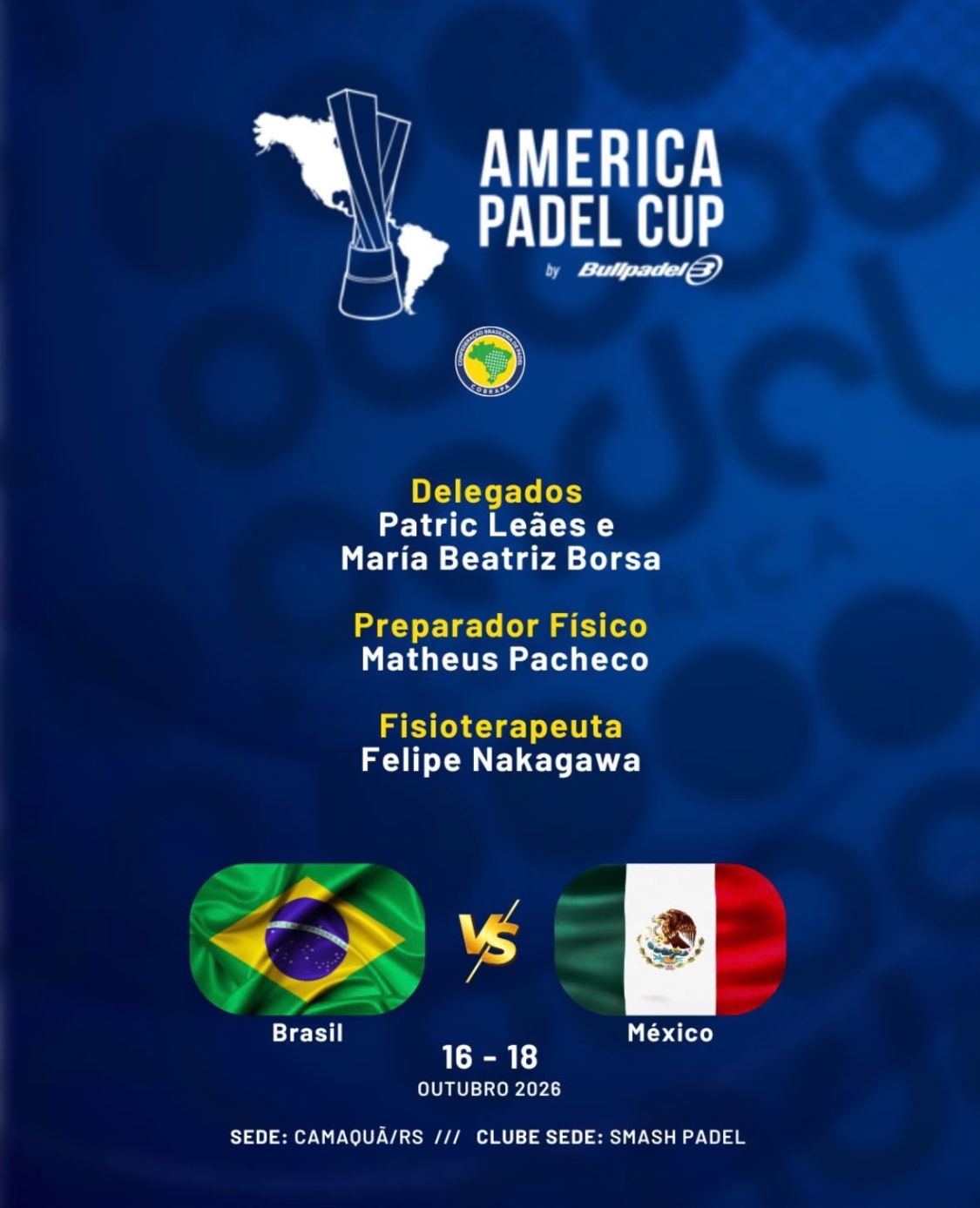 CONVOCAÇÃO PARA A SEMIFINAL DA AMERICA PADEL CUP 2026