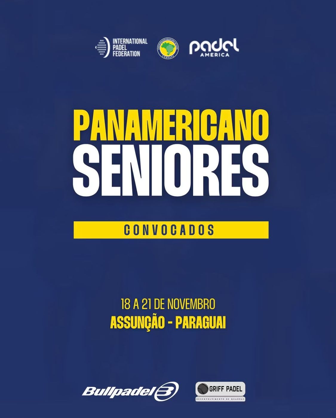 CONVOCAÇÃO PARA O PAN DE SENIORES