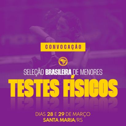 Confira a lista de convocados para os primeiros testes físicos do ano da Seleção Brasileira de Menores 2025