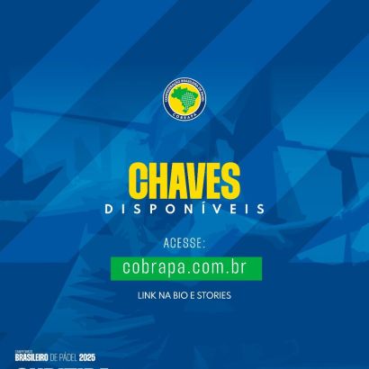 As chaves da 2ª Etapa do Campeonato Brasileiro de Pádel 2025 já estão disponíveis!