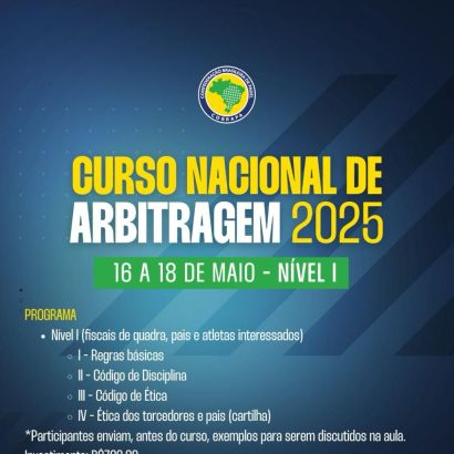 Curso Nacional de Arbitragem - Nível I
