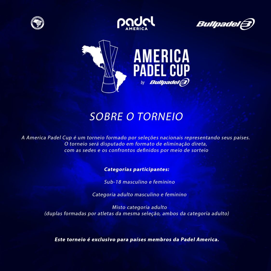 CONVOCAÇÃO PARA A 1ª AMERICA PADEL CUP