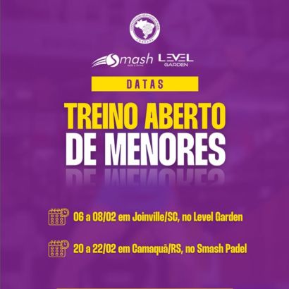 Treinos Abertos de menores