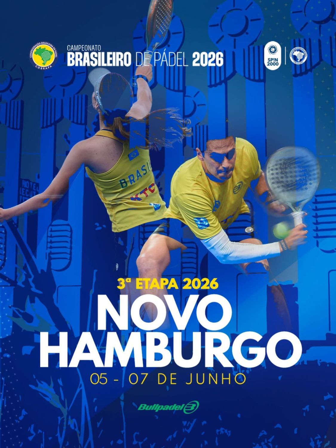 Abertas as inscrições para filiados para a 3ª Etapa do Campeonato Brasileiro de Pádel 2026