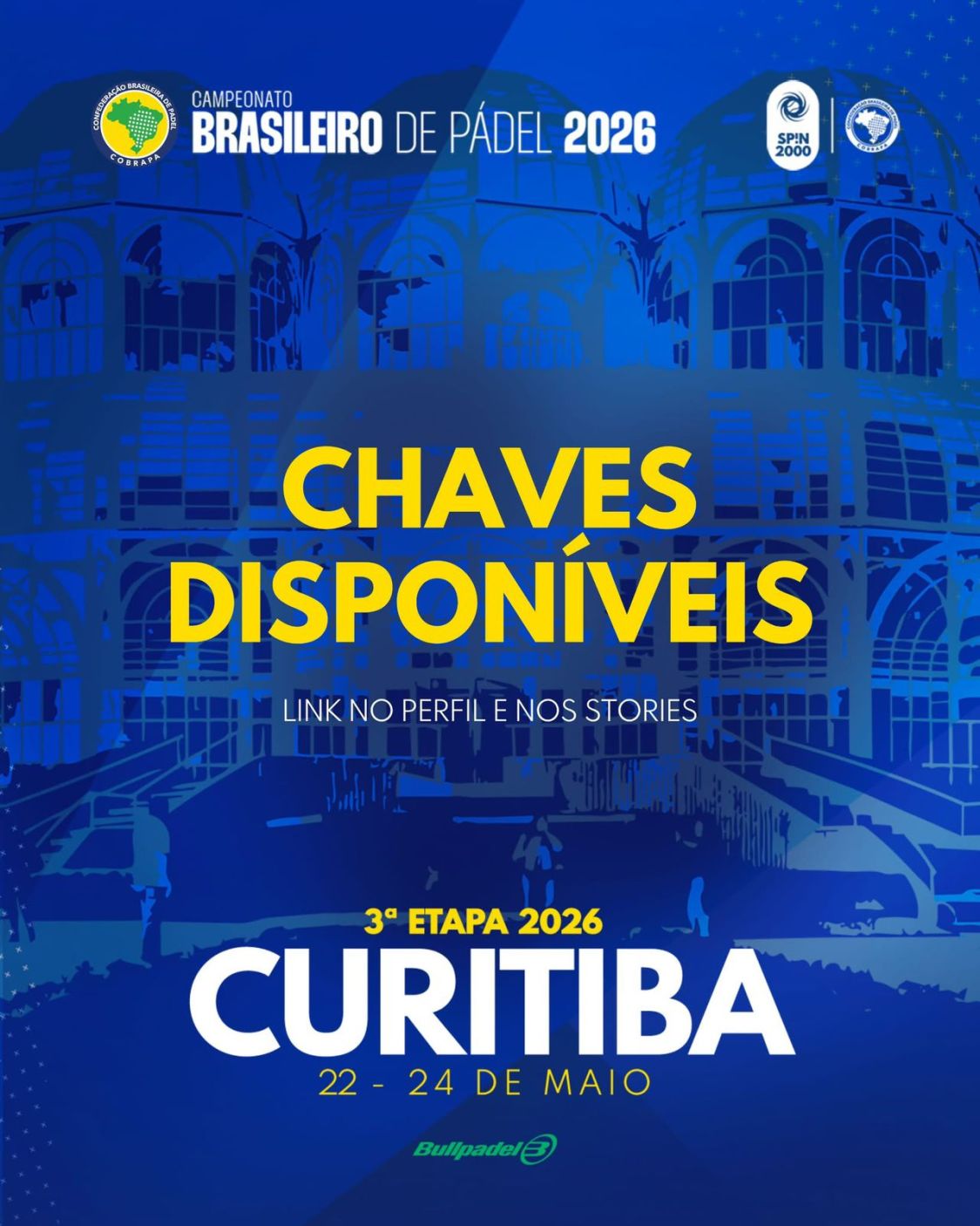 Chaves e horários 3ª Etapa do Campeonato Brasileiro de Pádel 2026