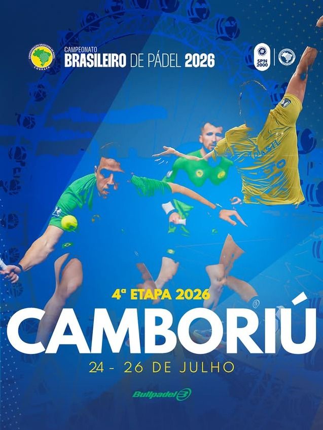 abertas as inscrições para filiados para a 4ª Etapa do Campeonato Brasileiro de Pádel 2026